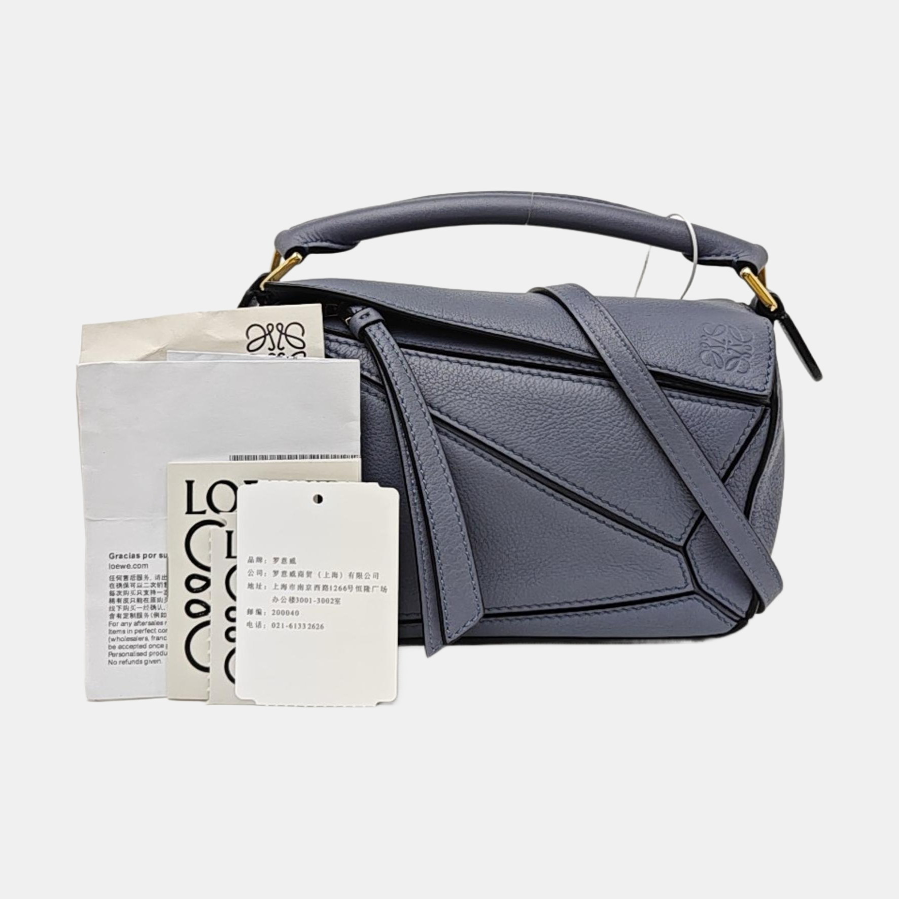 Puzzle Mini Calfskin Blue