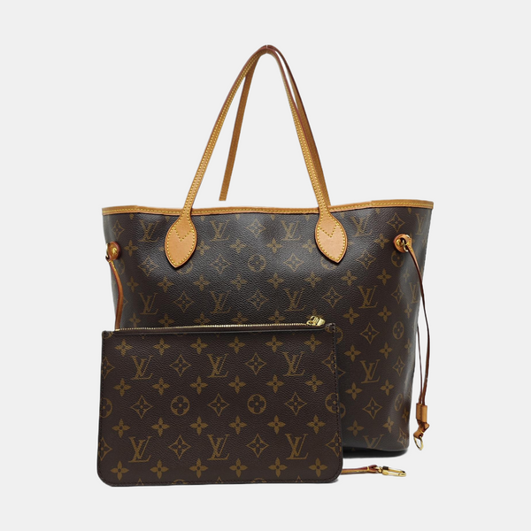NEVERFULL MM Monogram Coated Canvas Brown