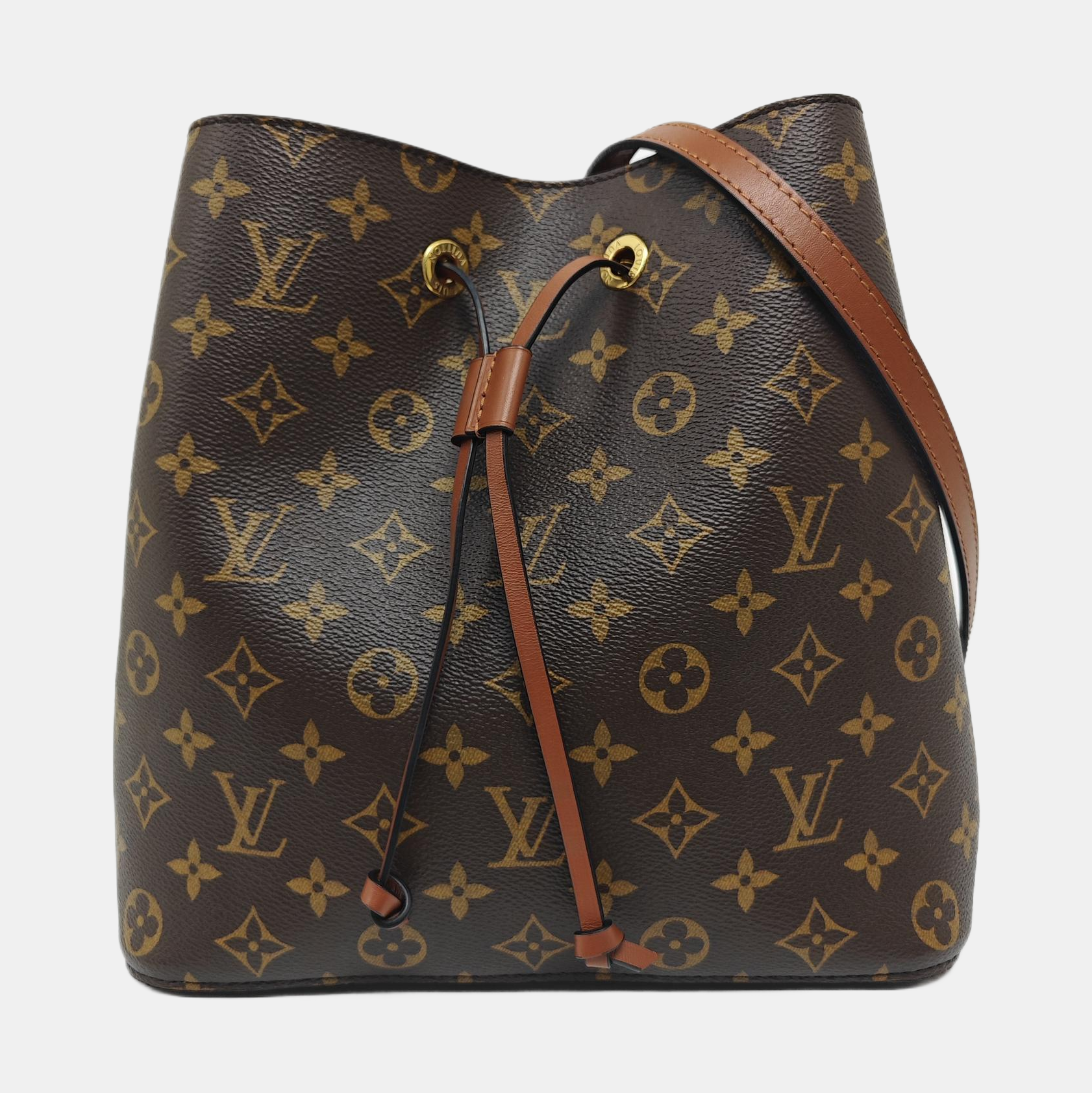 NÉONOÉ MM Monogram Coated Canvas Brown