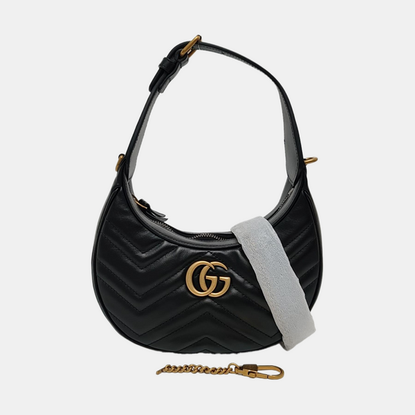 GG Marmont Mini Quilted Calfskin Black