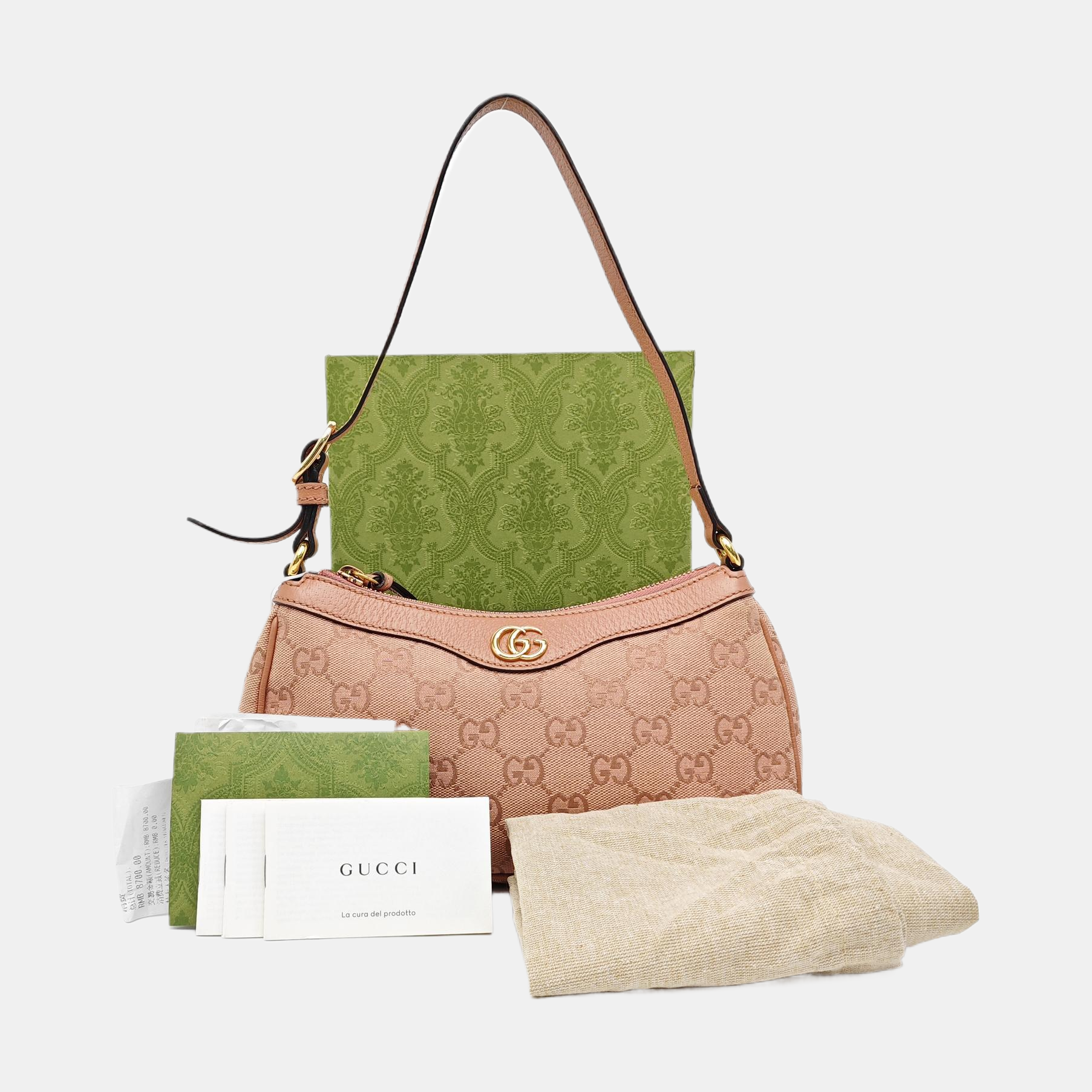 Ophidia Small Monogram Canvas Pink