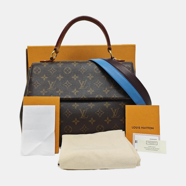 CLUNY MM Monogram Coated Canvas Brown