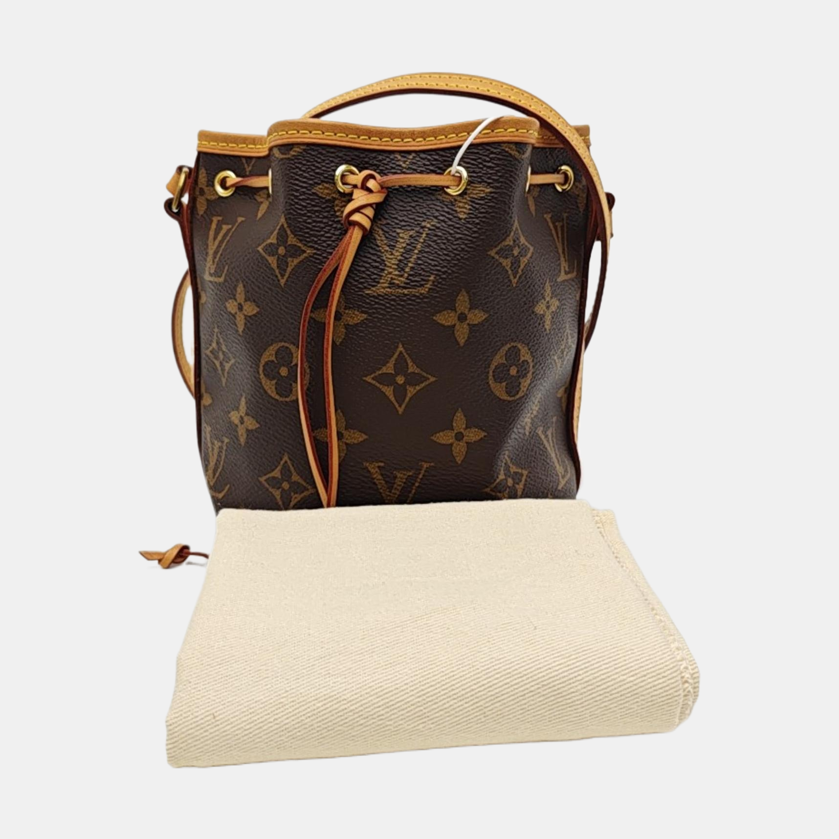 NÉONOÉ Nano Monogram Coated Canvas Brown