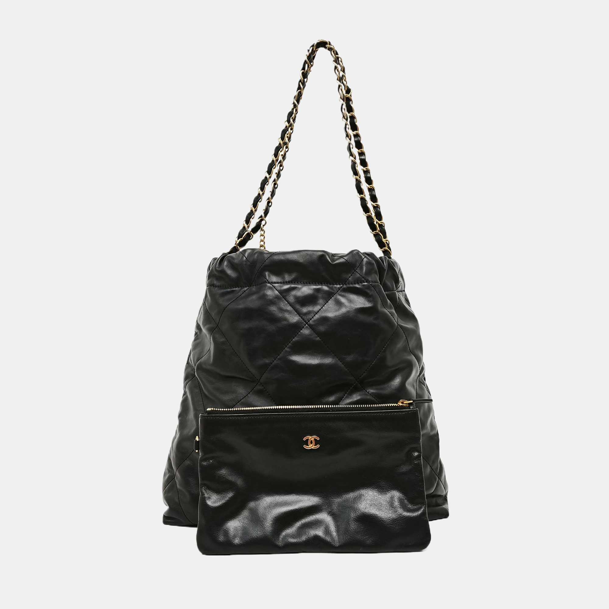 CHANEL 22 Small Quilted Calfskin Black