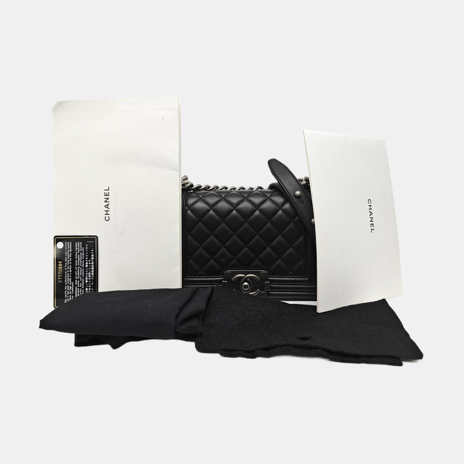 BOY CHANEL Small Quilted Lambskin Black