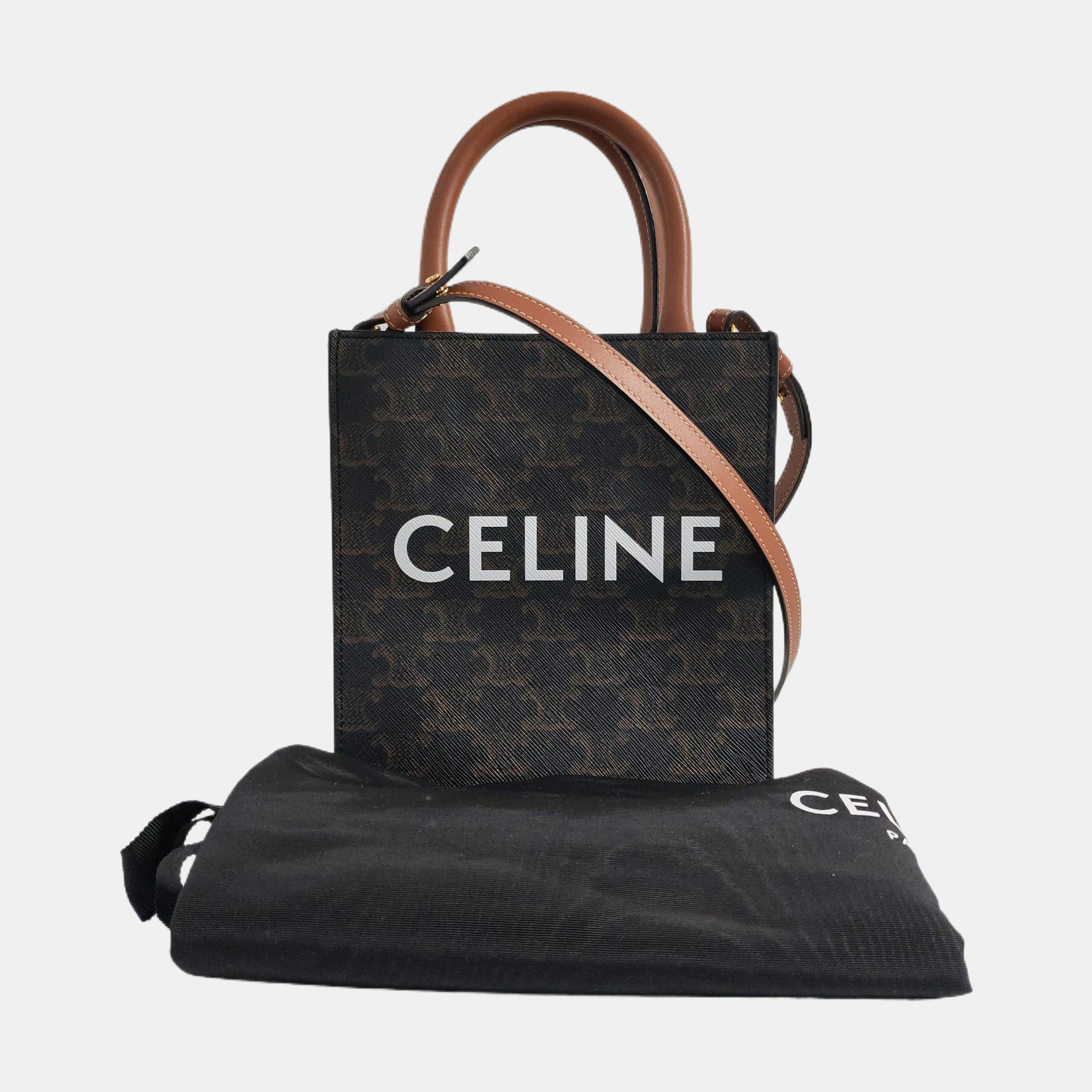 CABAS CELINE Mini Coated Canvas Brown