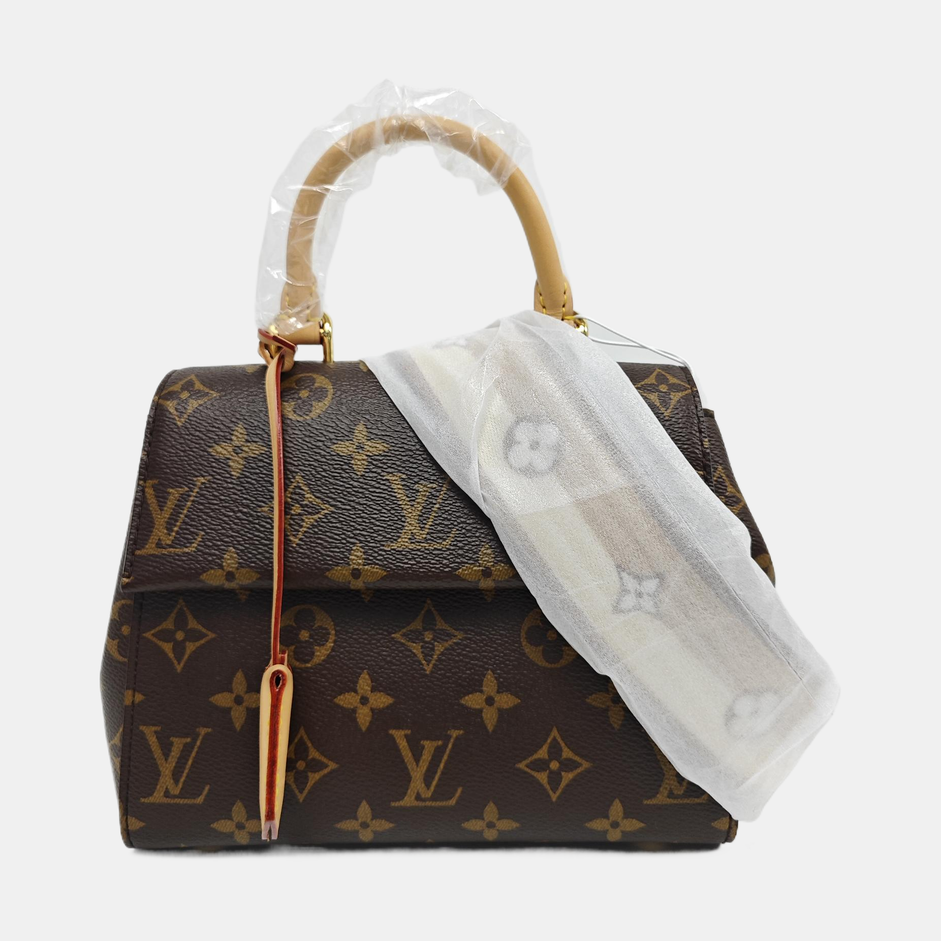 CLUNY PM Monogram Coated Canvas Brown