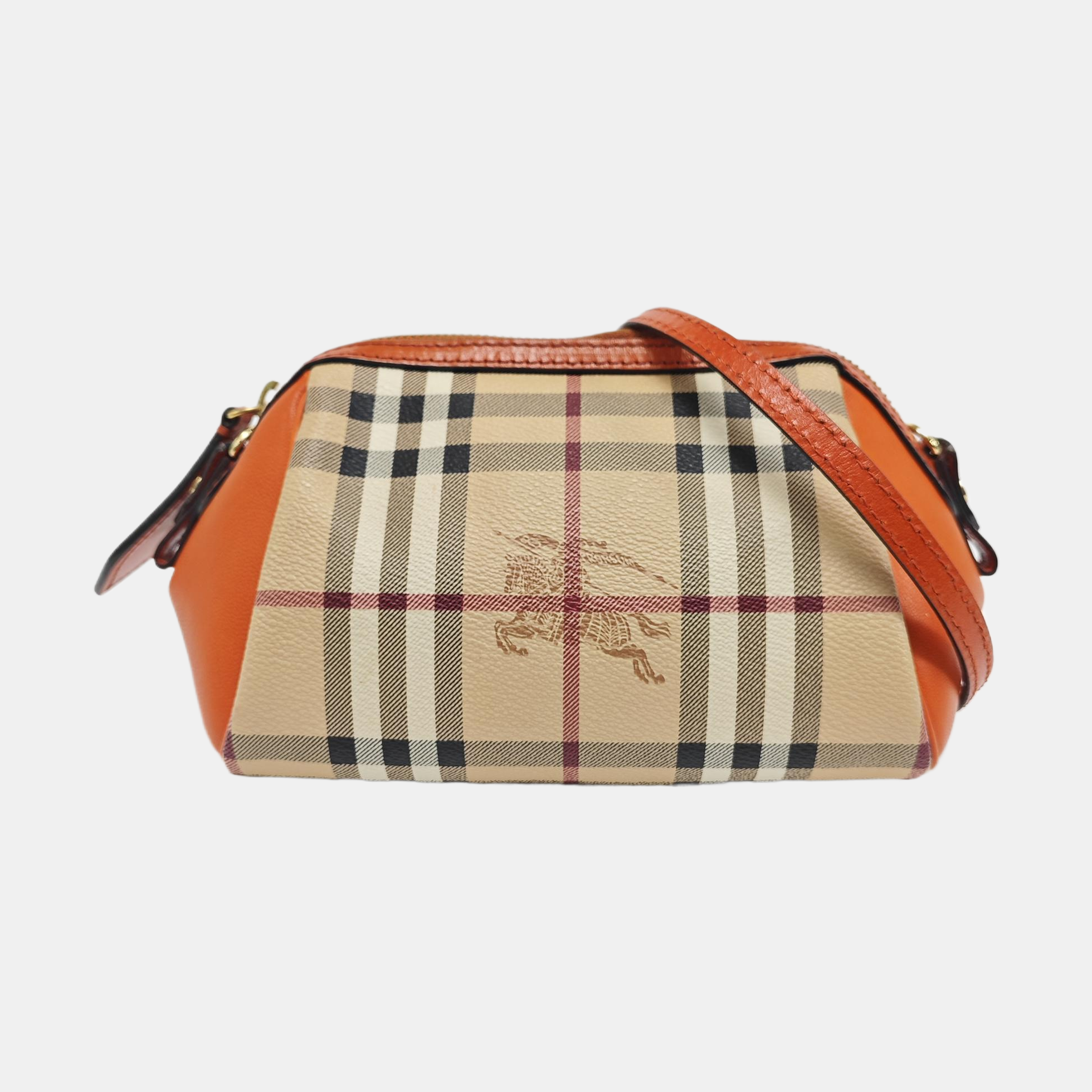 Coated Canvas Shoulder Bag Beige