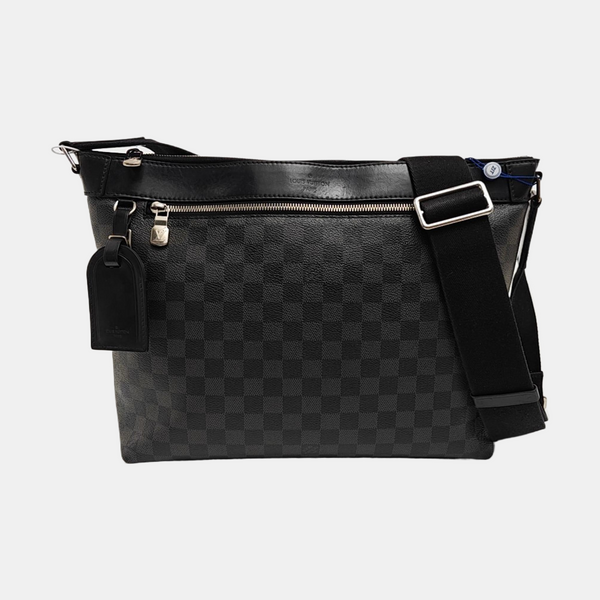 Damier Graphite Coated Canvas Crossbody Bag Gray