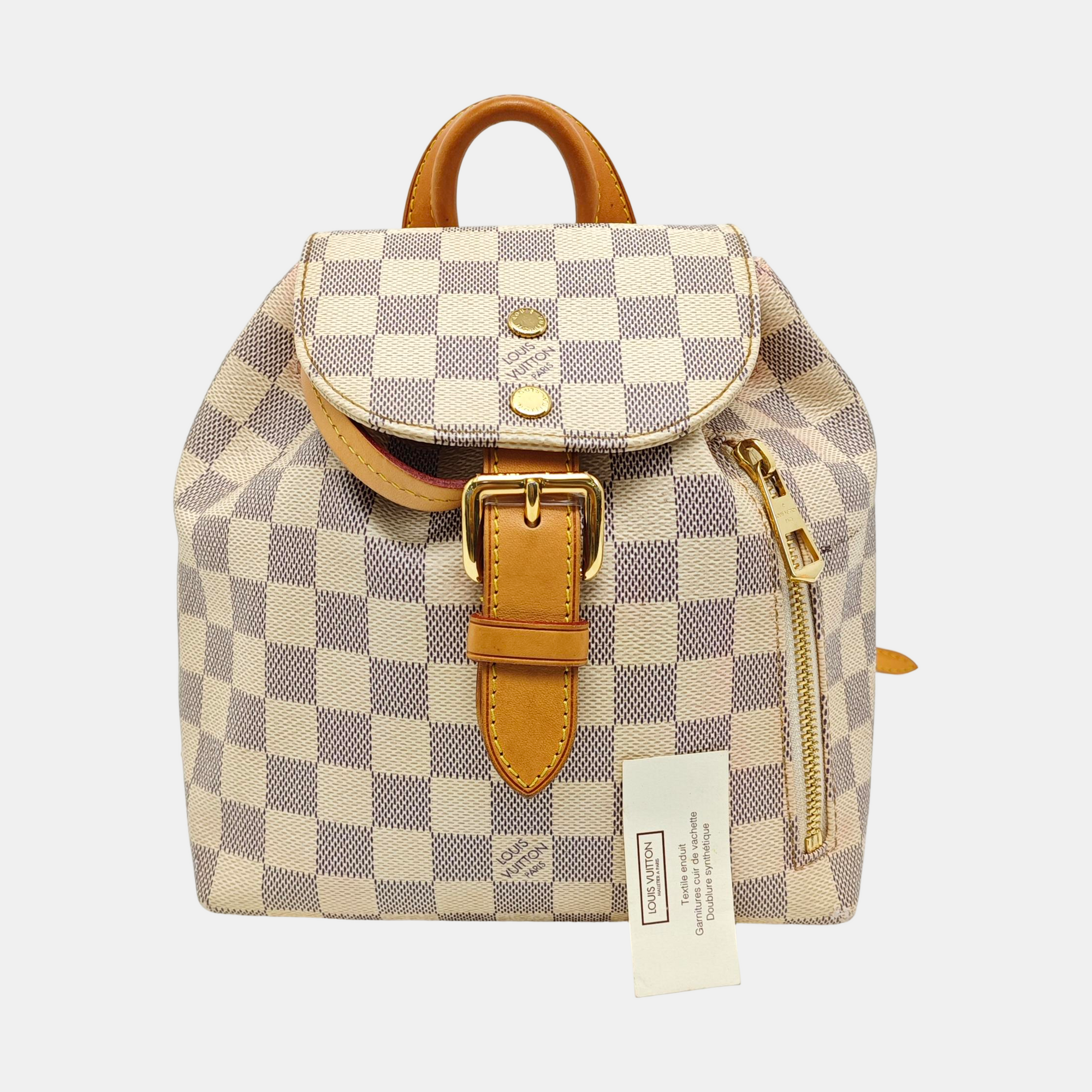 SPERONE BB Damier Azur Coated Canvas White