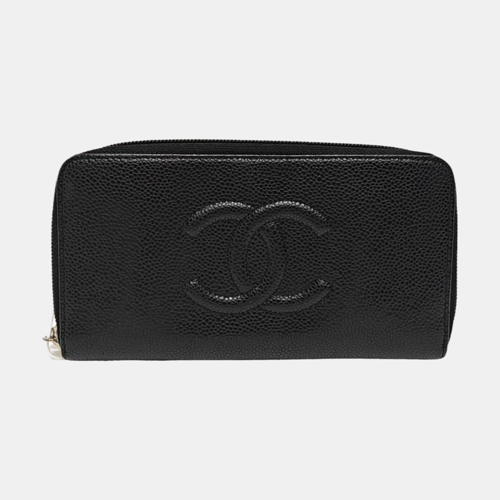 Grained Calfskin Wallet Black