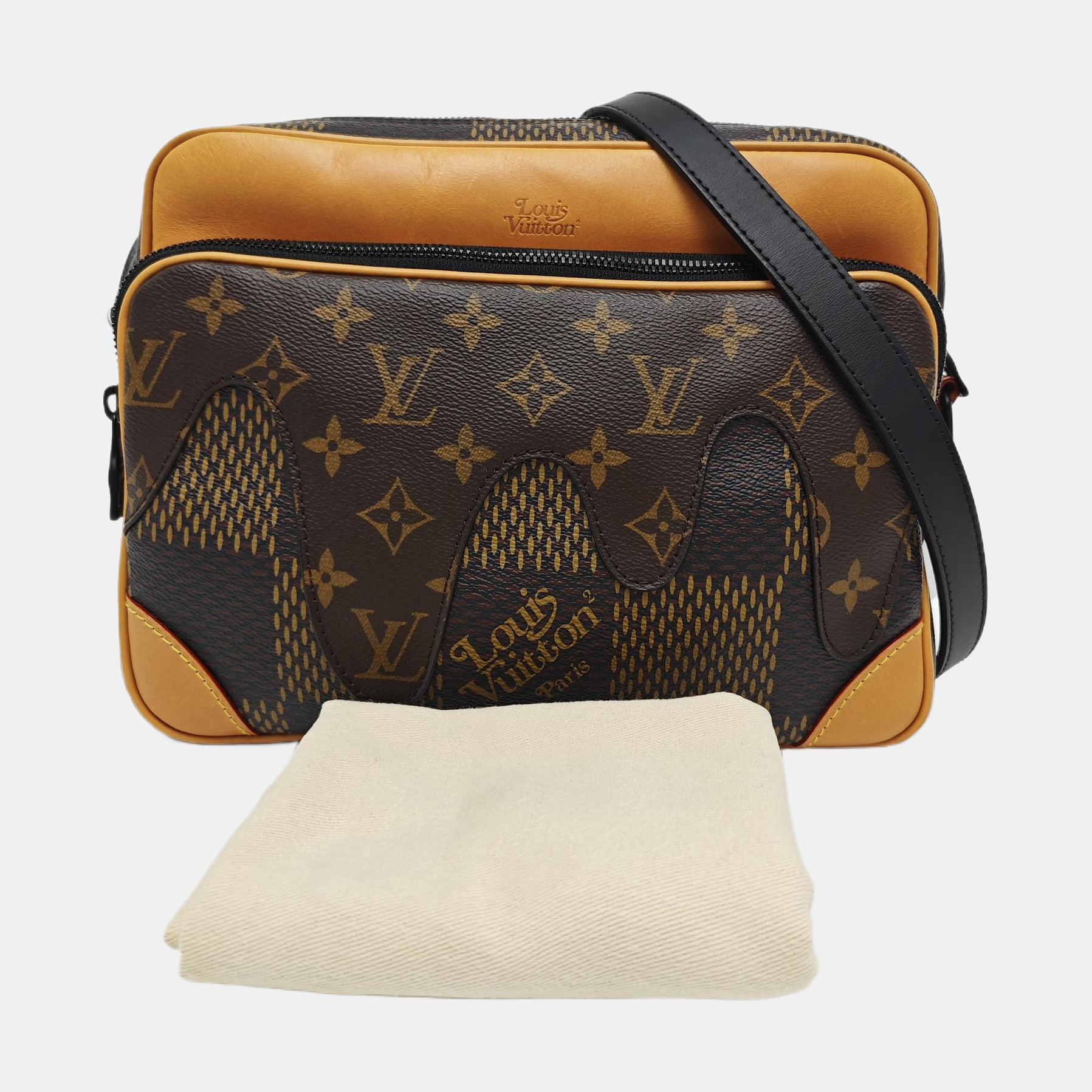 NIL Damier Ebene Calfskin Brown