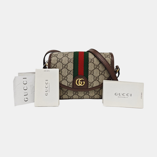 Monogram Coated Canvas Crossbody Bag Beige