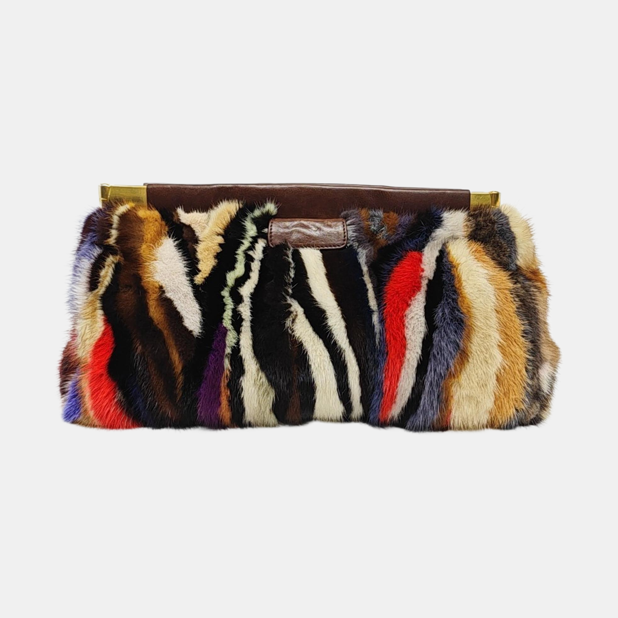 Fur Clutch Multicolor