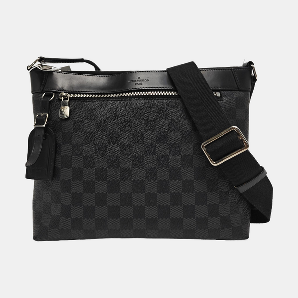 MICK Damier Graphite Coated Canvas Gray
