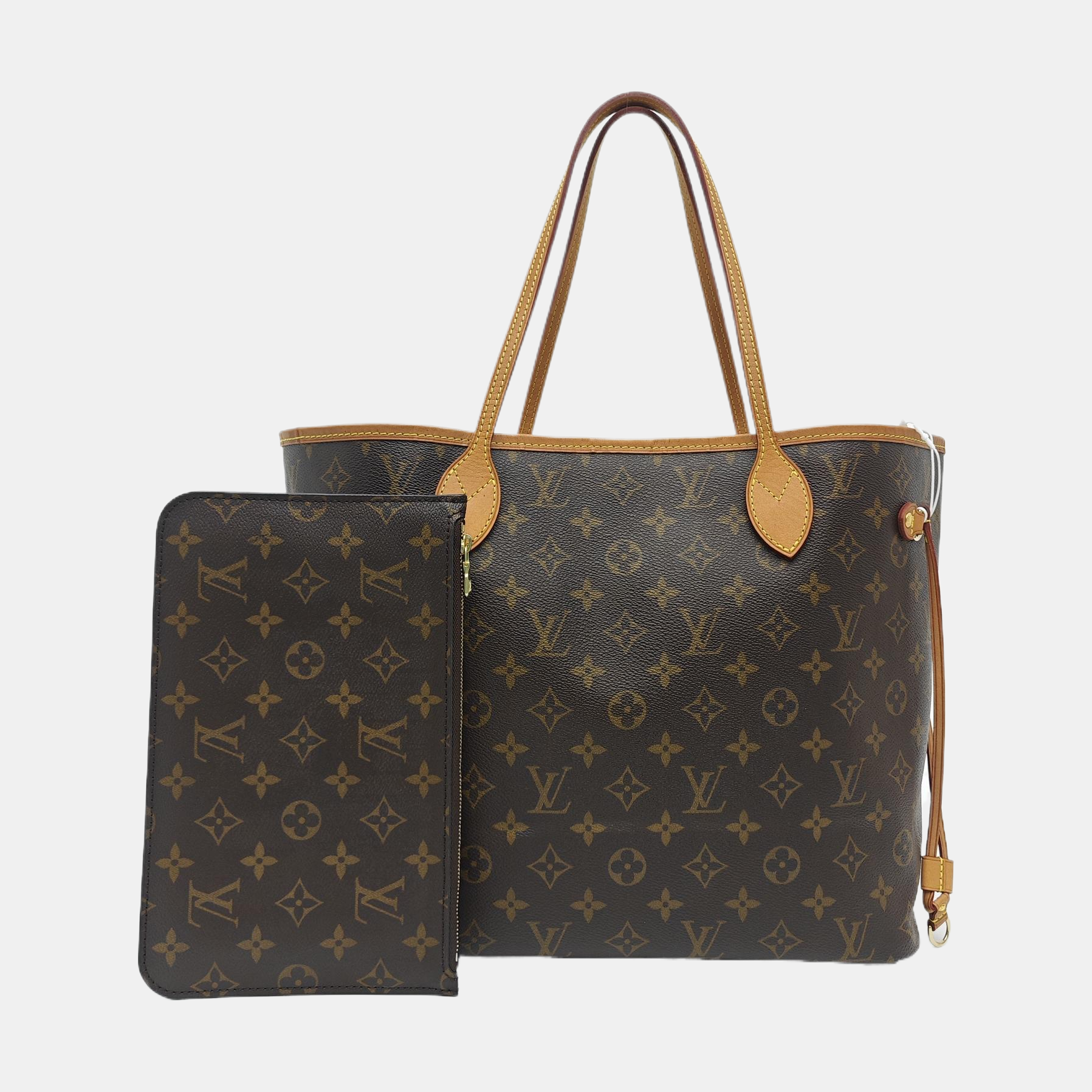 NEVERFULL MM Monogram Coated Canvas Brown