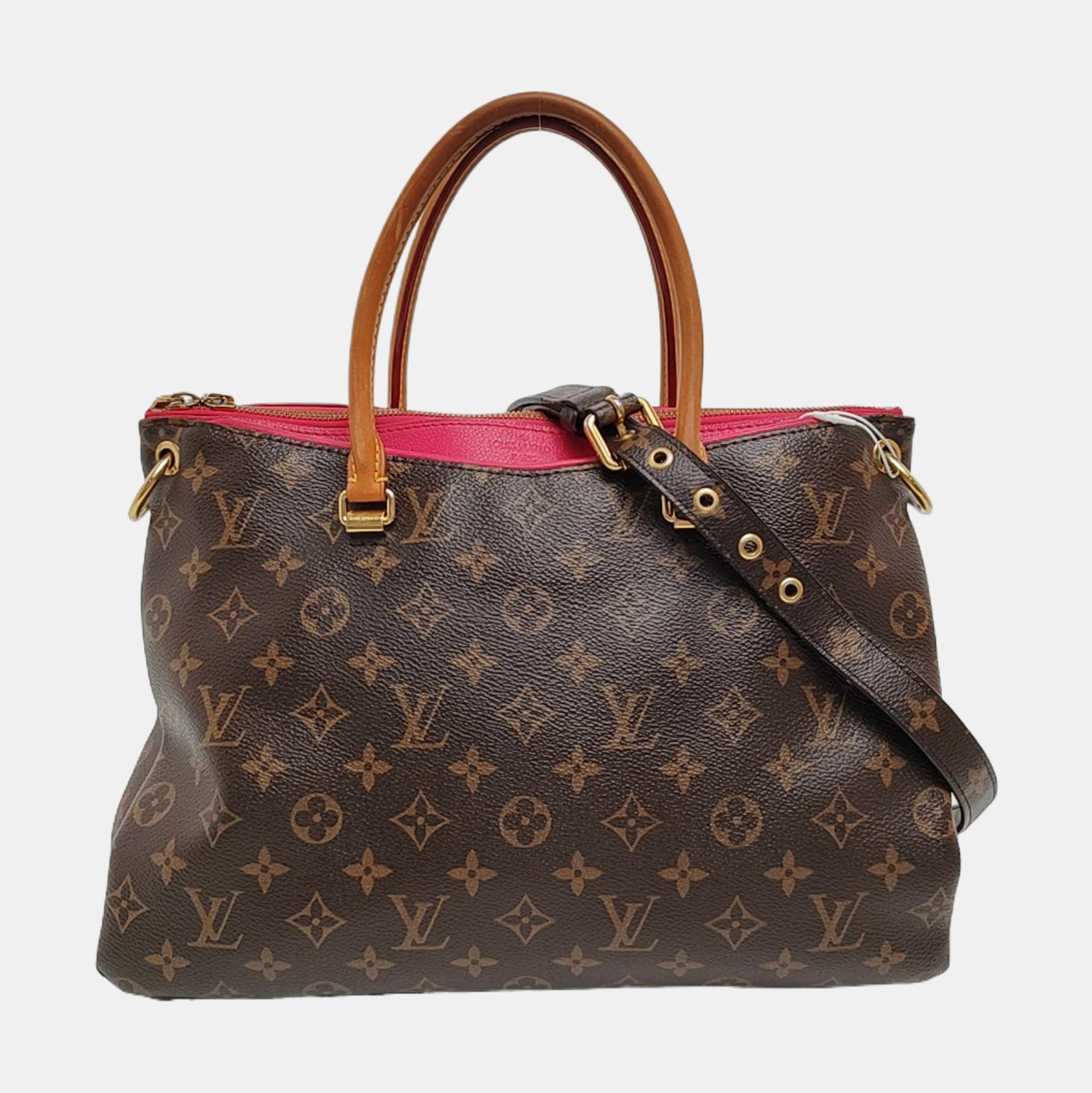 PALLAS MM Monogram Coated Canvas Brown
