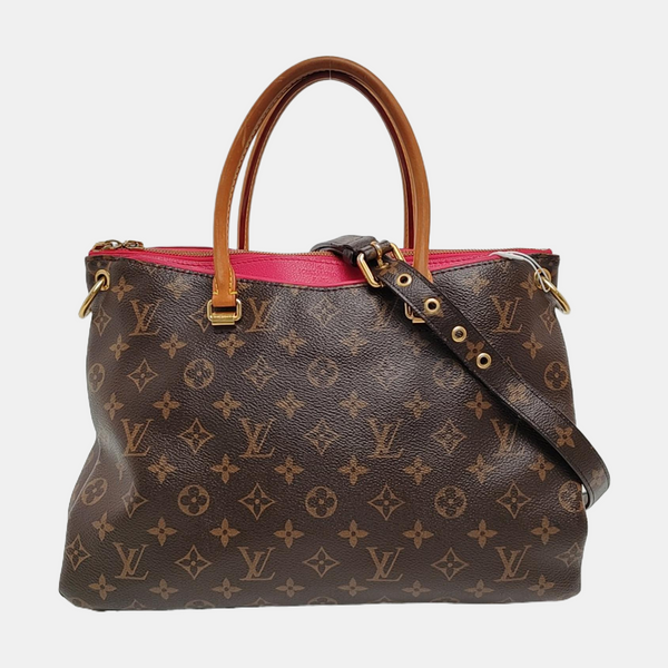 PALLAS MM Monogram Coated Canvas Brown