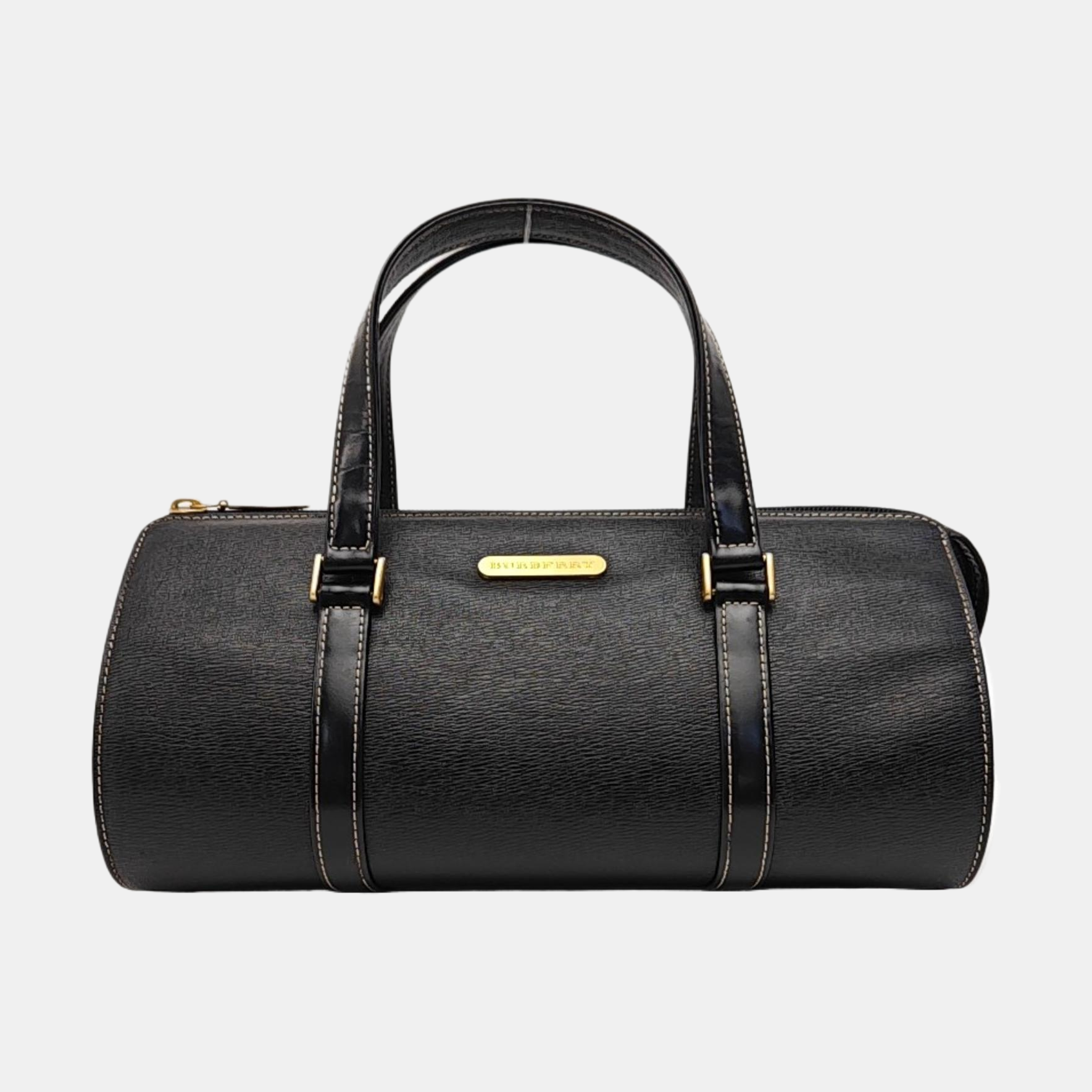 Calfskin Top Handle Bag Black