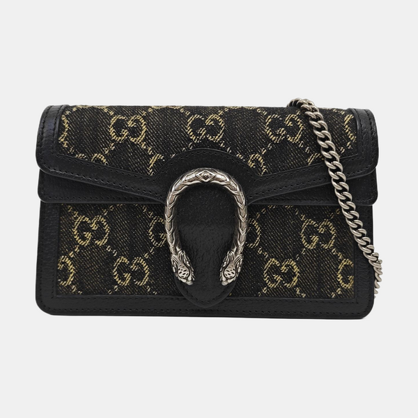 Dionysus Super Mini Monogram Denim Black