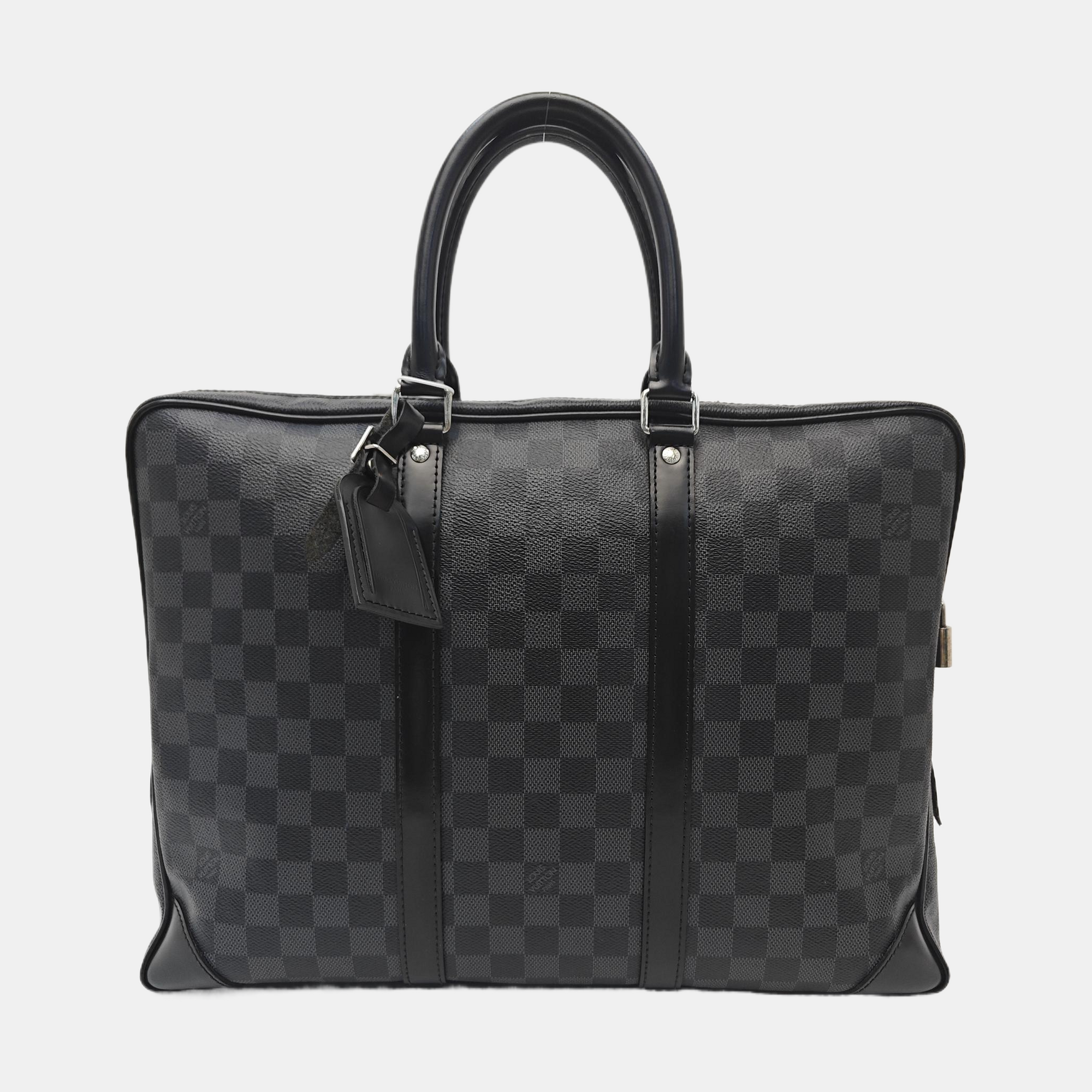 PORTE-DOCUMENTS Damier Graphite Coated Canvas Gray