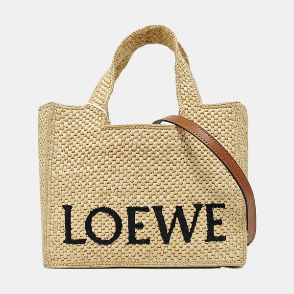 Font Tote Special Material Beige
