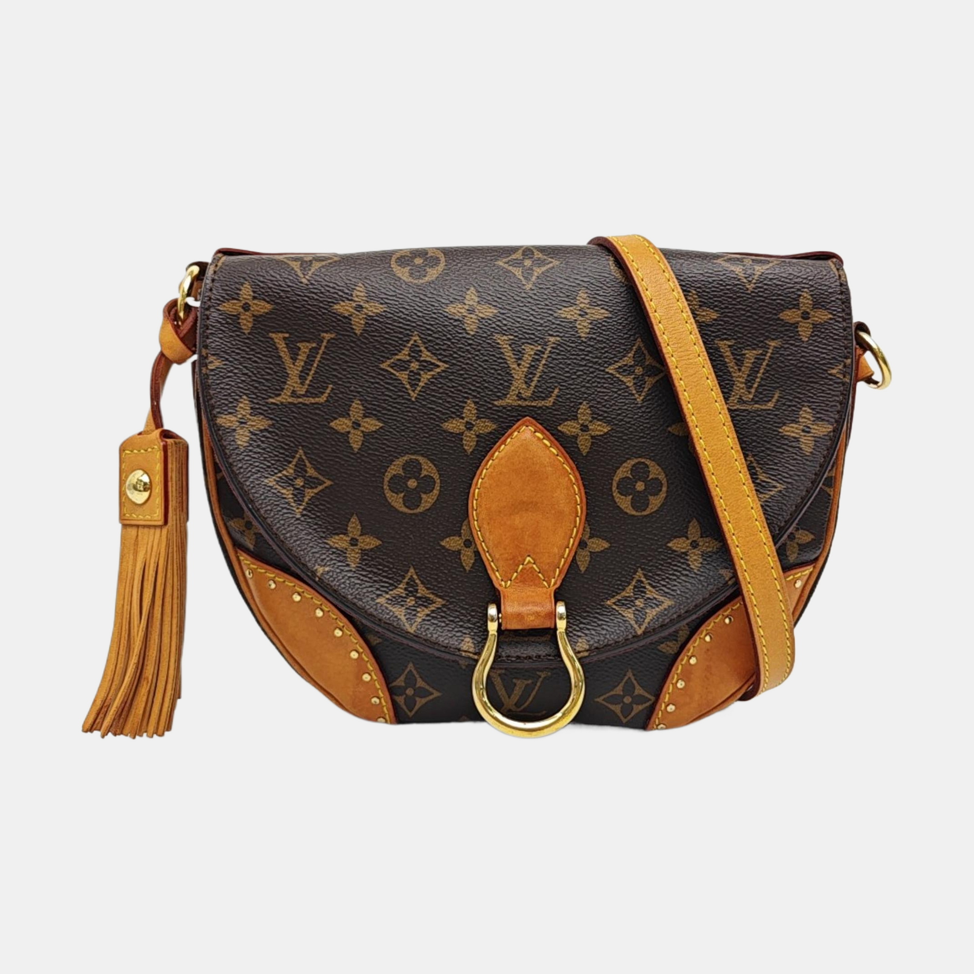 SAINT CLOUD Monogram Coated Canvas Brown
