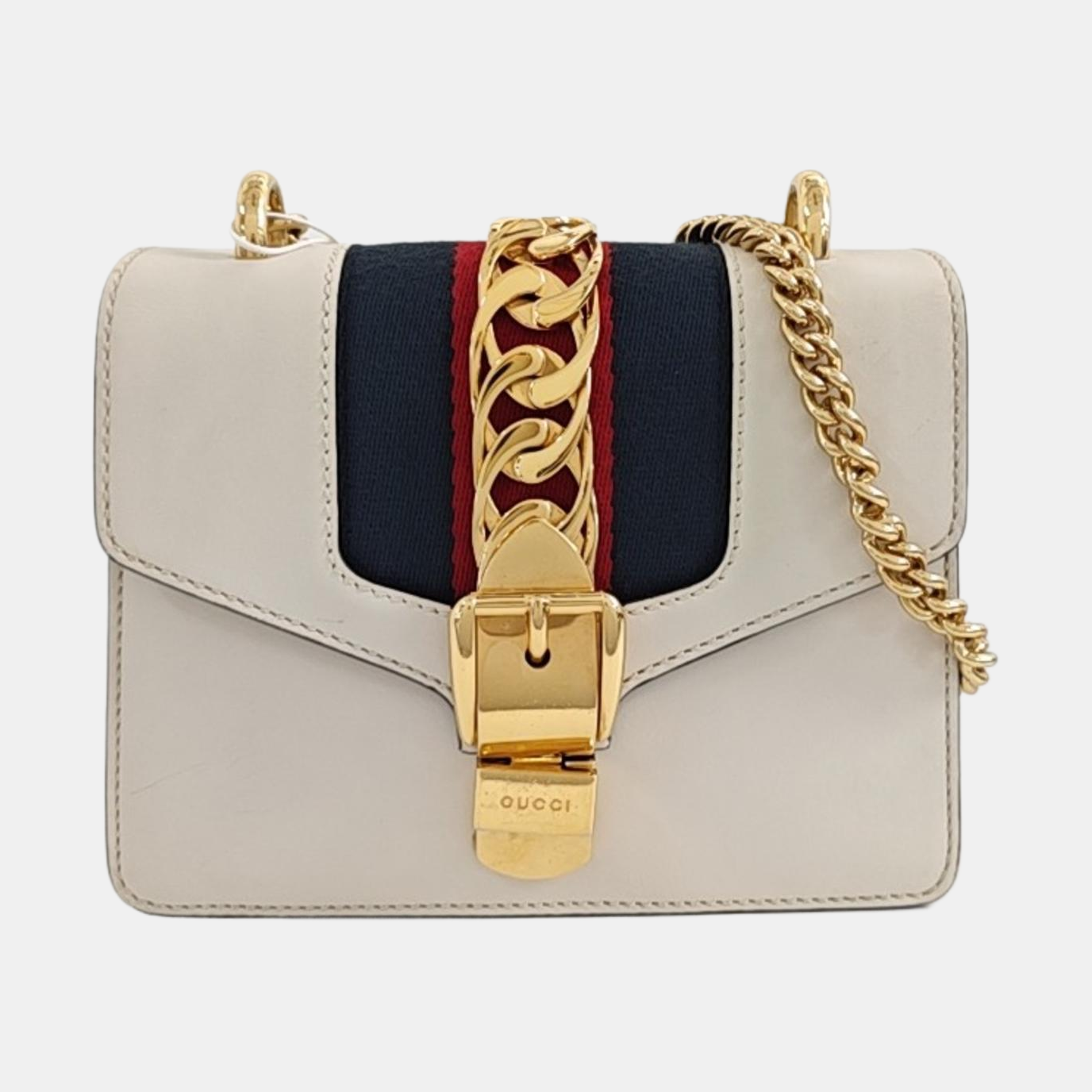 Sylvie Mini Calfskin White
