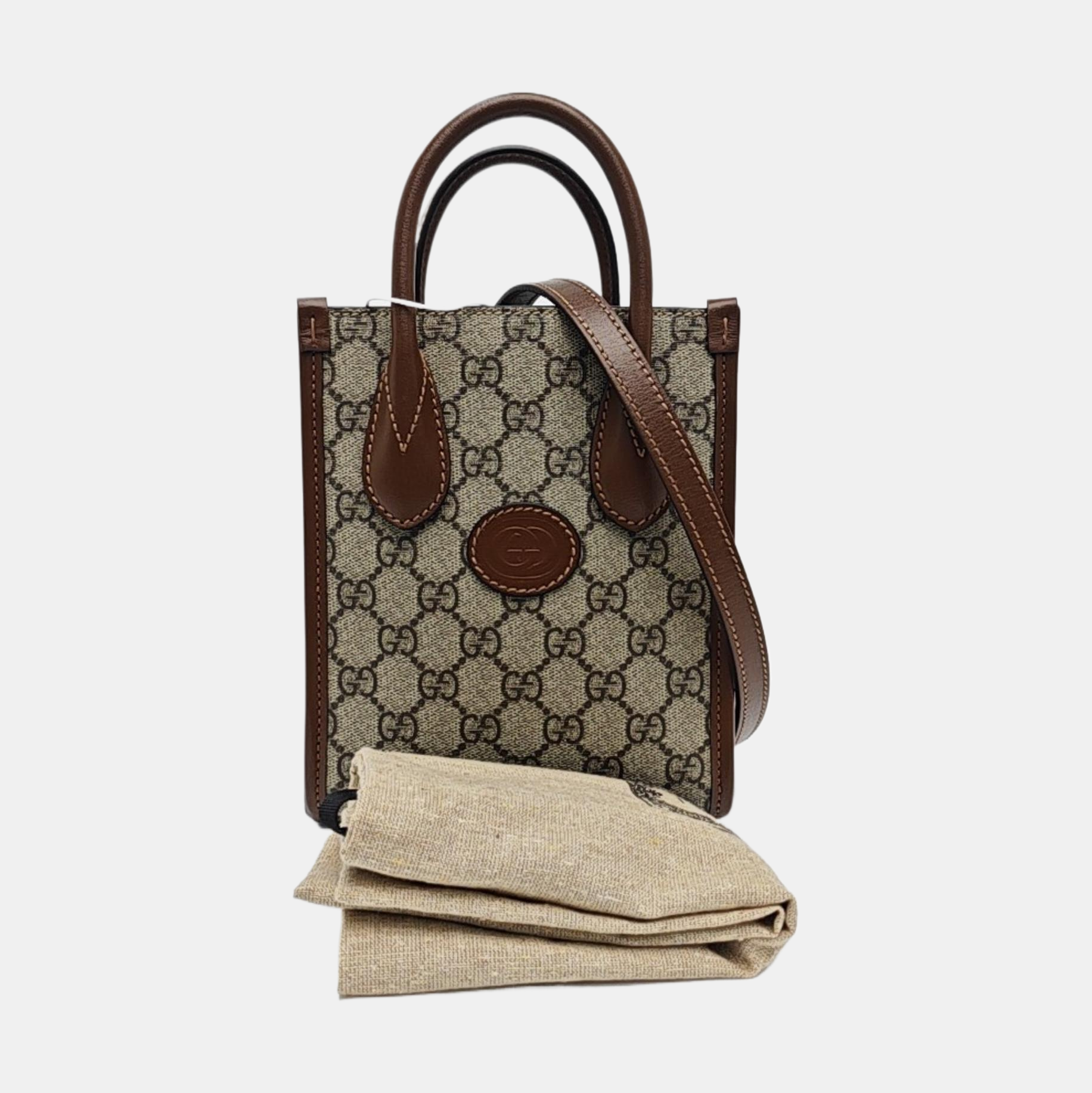 Retro Mini Monogram Coated Canvas Beige