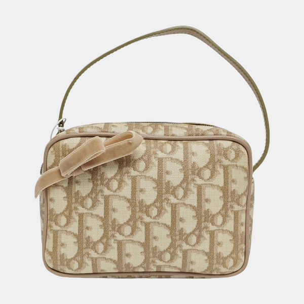 Oblique Coated Canvas Beige