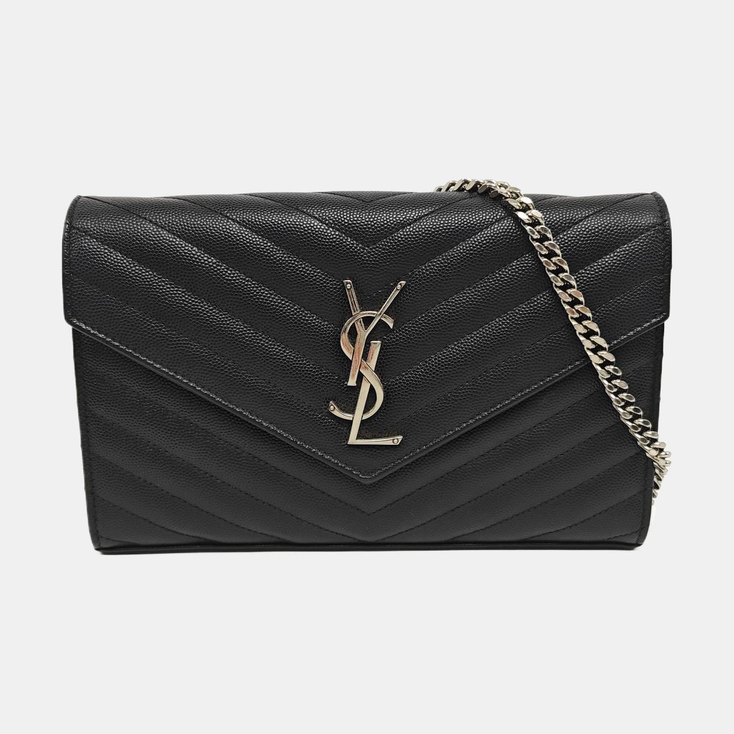 MONOGRAM Medium Chevron Calfskin Black