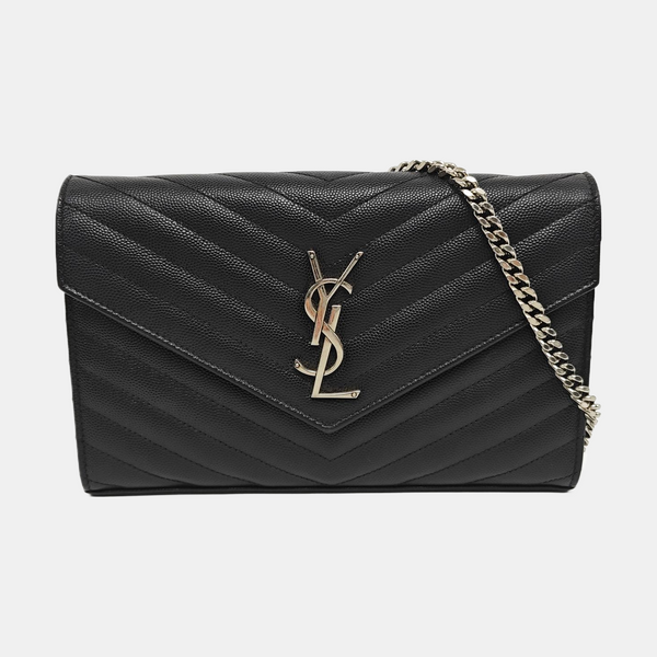 MONOGRAM Medium Chevron Calfskin Black