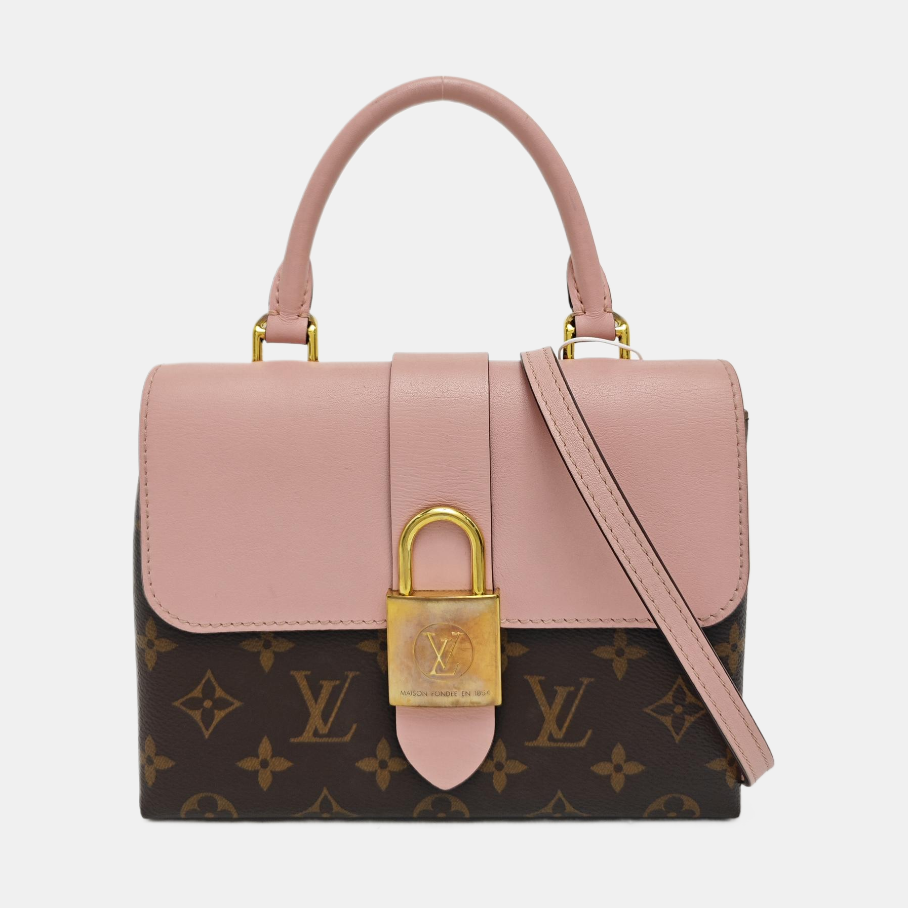 LOCKY BB Monogram Coated Canvas Pink