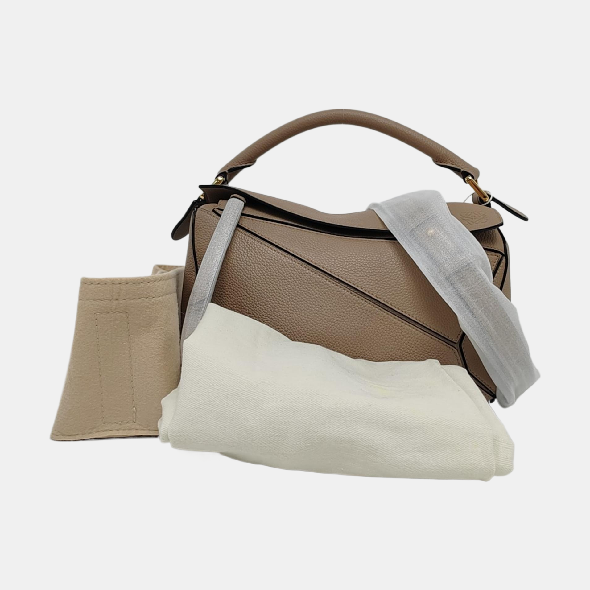 Puzzle Small Calfskin Beige