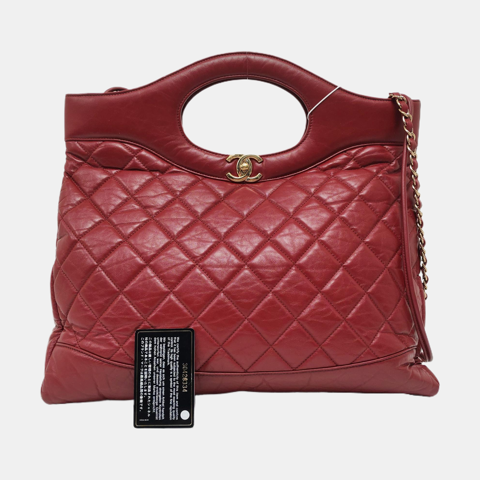 CHANEL 31 Quilted Vintage Calf Red