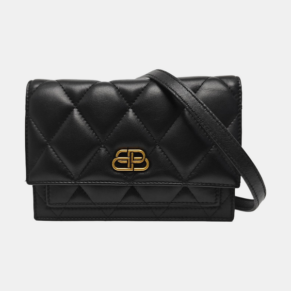 Sharp Quilted Calfskin Black
