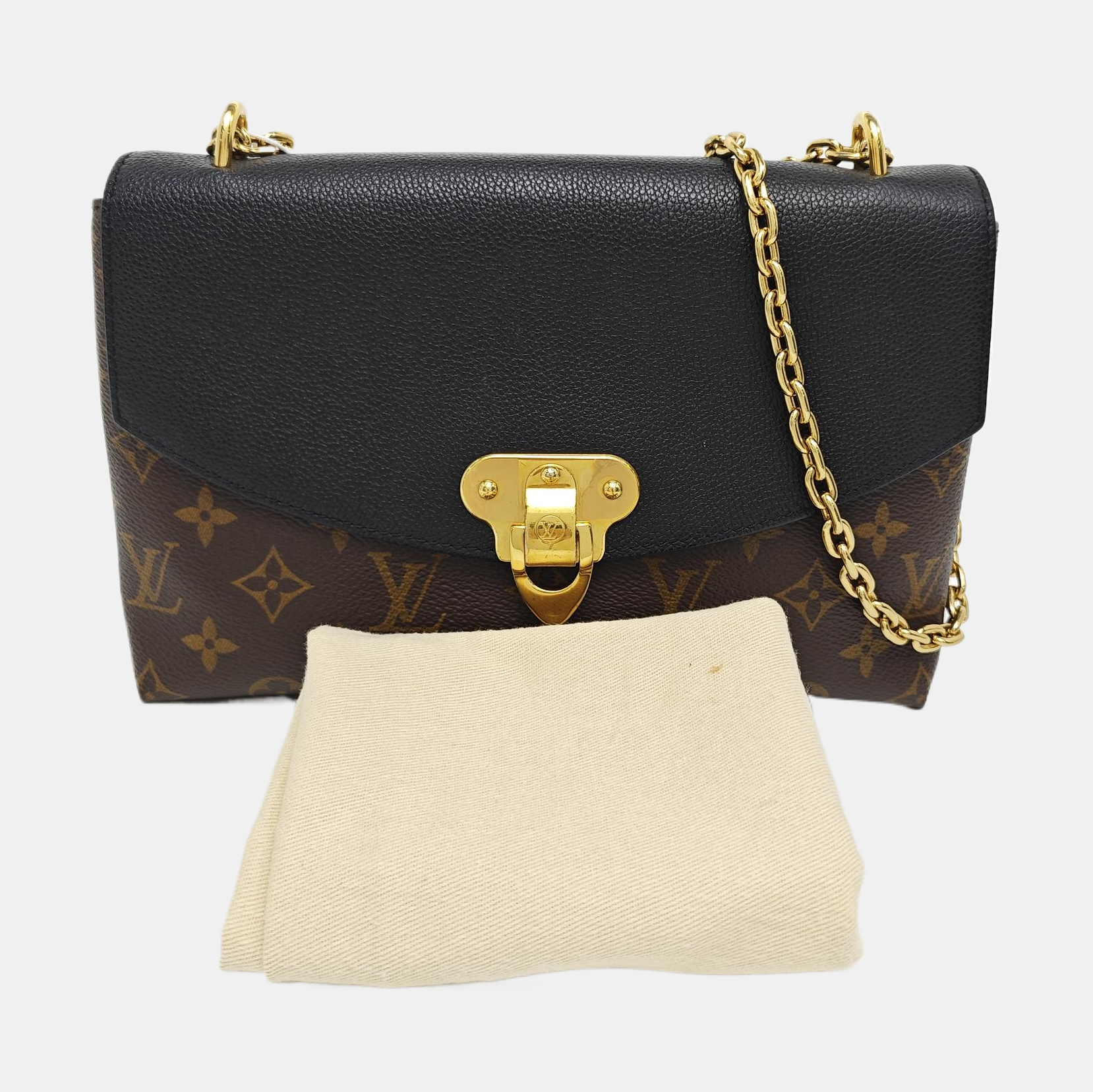 SAINT PLACIDE Monogram Coated Canvas Black