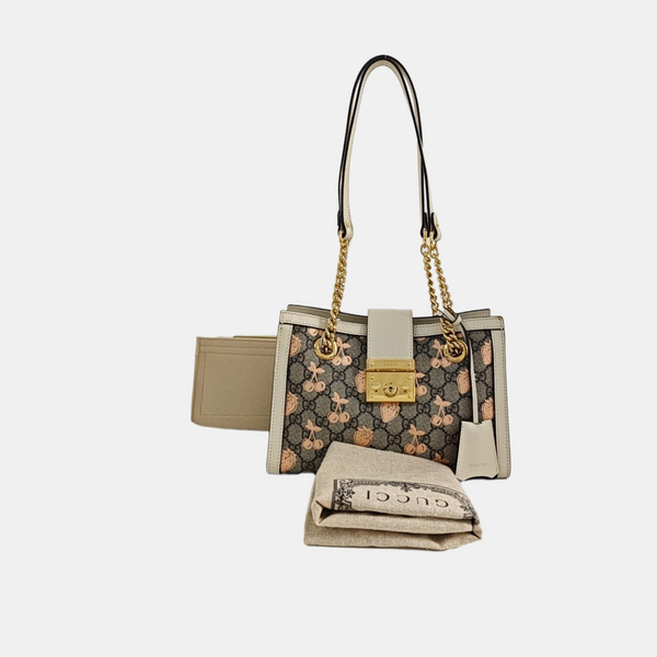Padlock Small Coated Canvas Beige