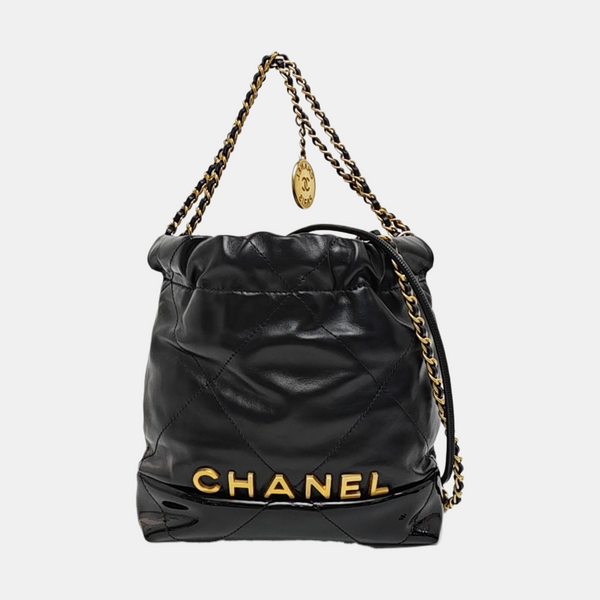 CHANEL 22 Mini Quilted Calfskin Black