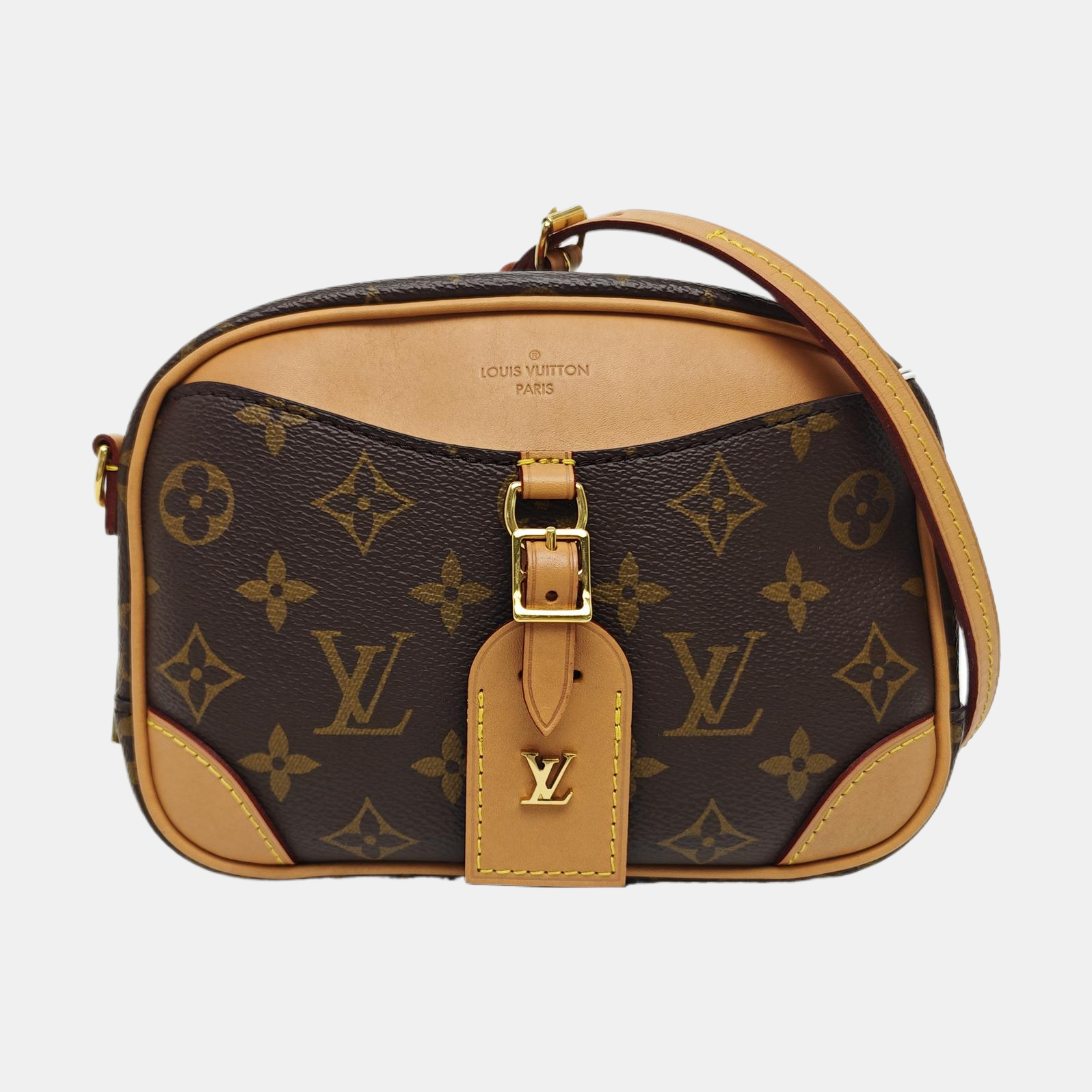 DEAUVILLE Mini Monogram Coated Canvas Brown