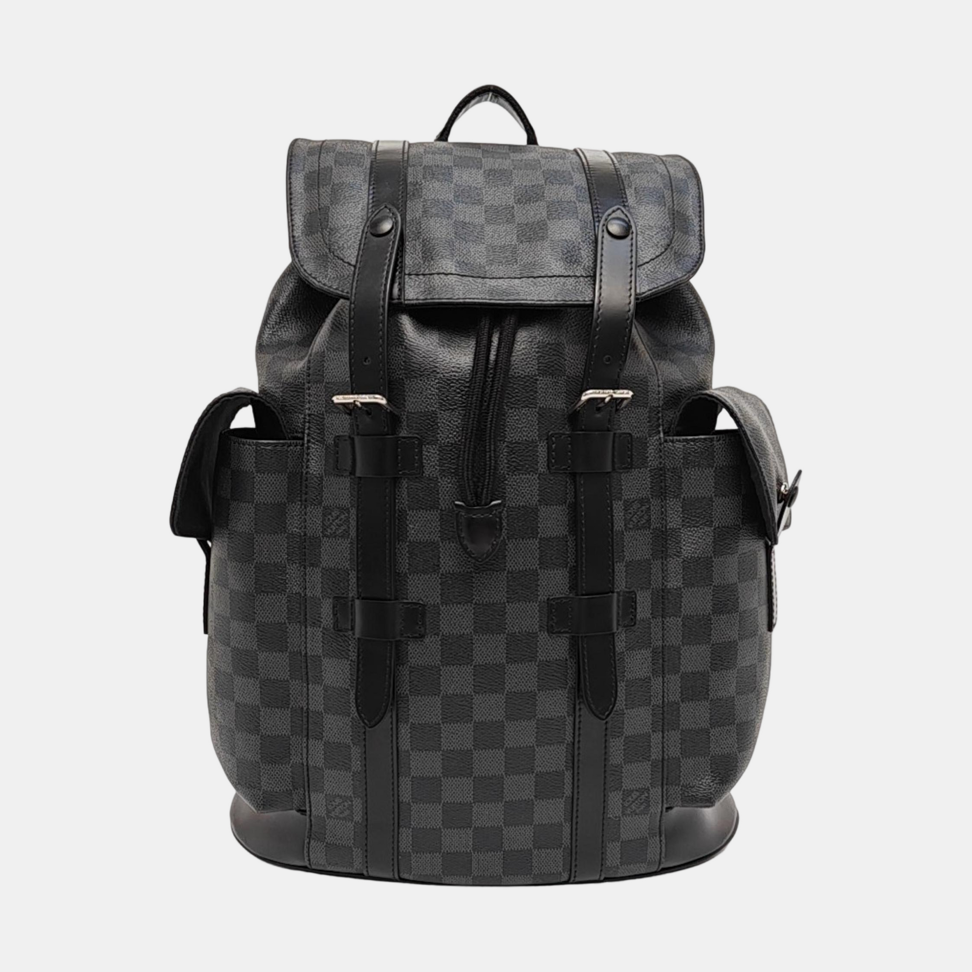 CHRISTOPHER MM Damier Graphite Coated Canvas Gray