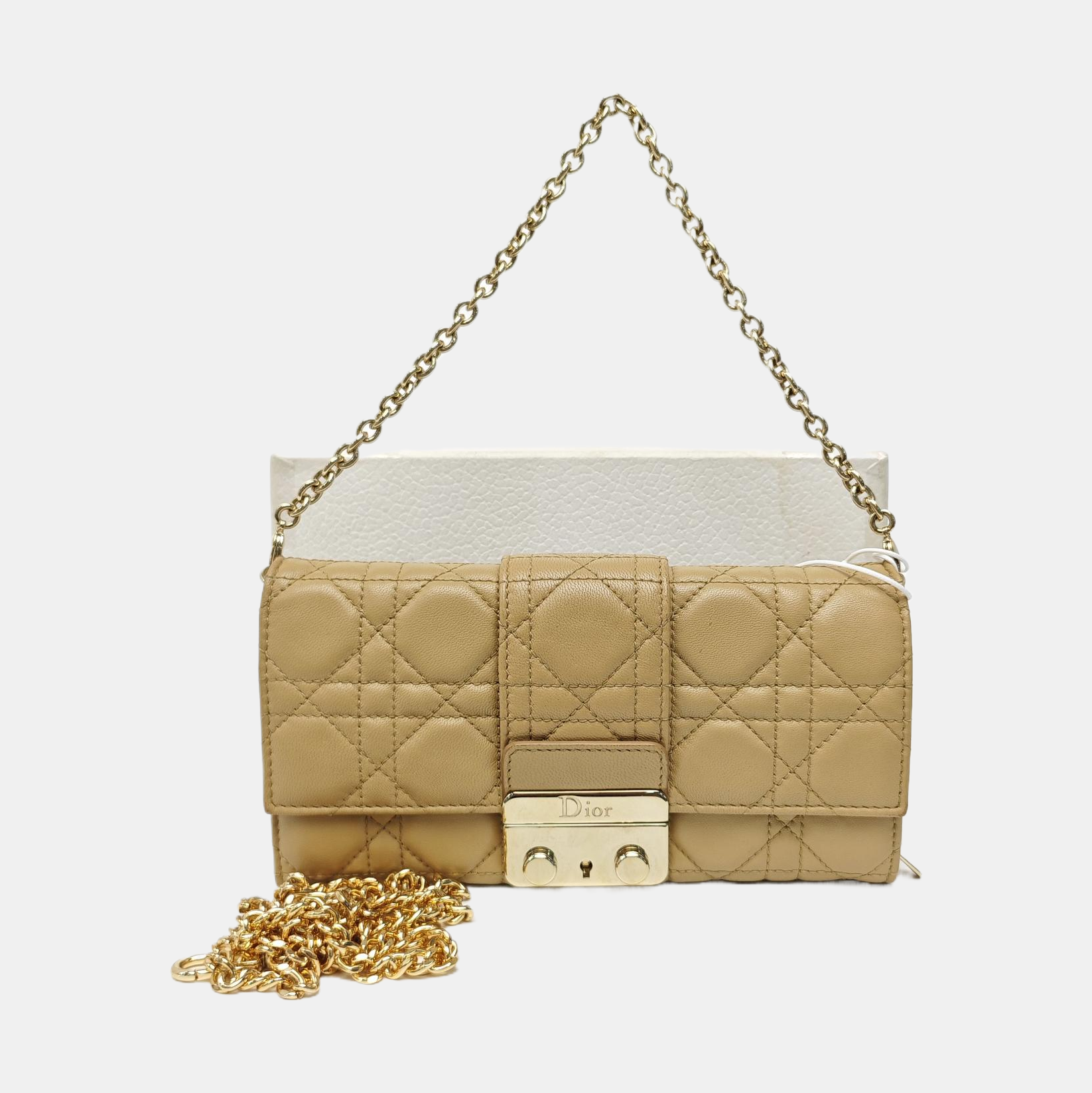 Miss Dior Cannage Lambskin Beige