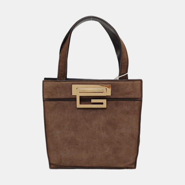 Suede Tote Bag Brown