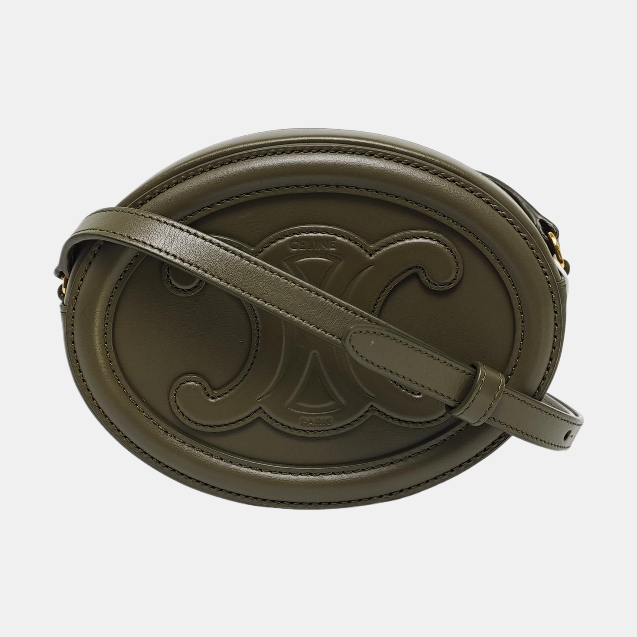 Authenticated pre-owned  TRIOMPHE Calfskin Green - Shoulder Bag at Looply