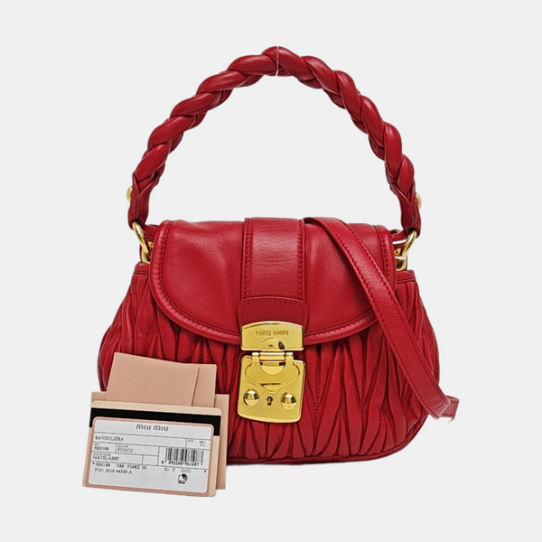 Miu Coffer Lambskin Red