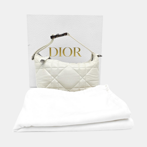 Diortravel Nomad Small Cannage Calfskin White