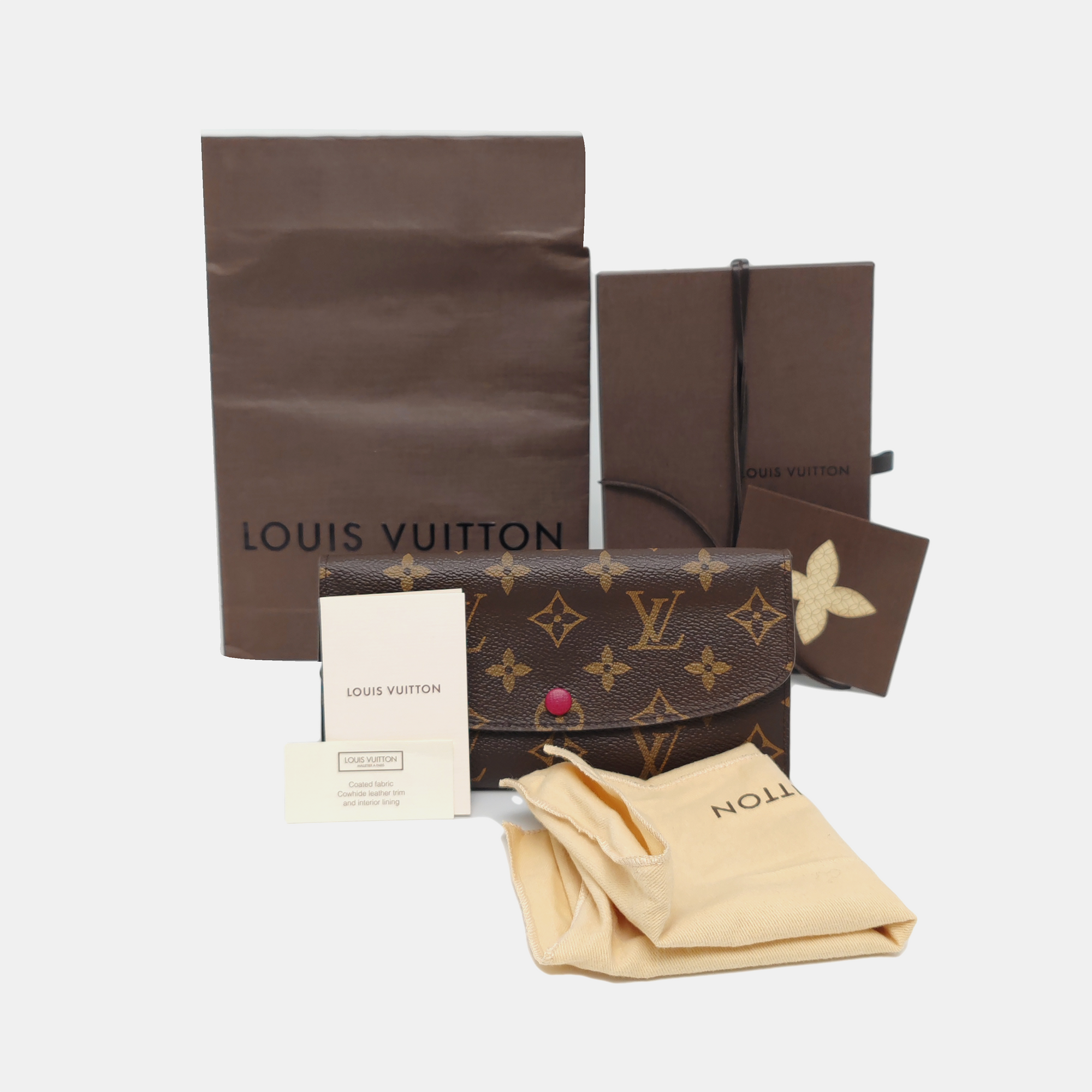 EMILIE Monogram Coated Canvas Brown Wallet