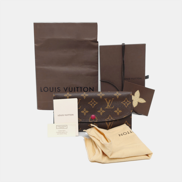 EMILIE Monogram Coated Canvas Brown Wallet