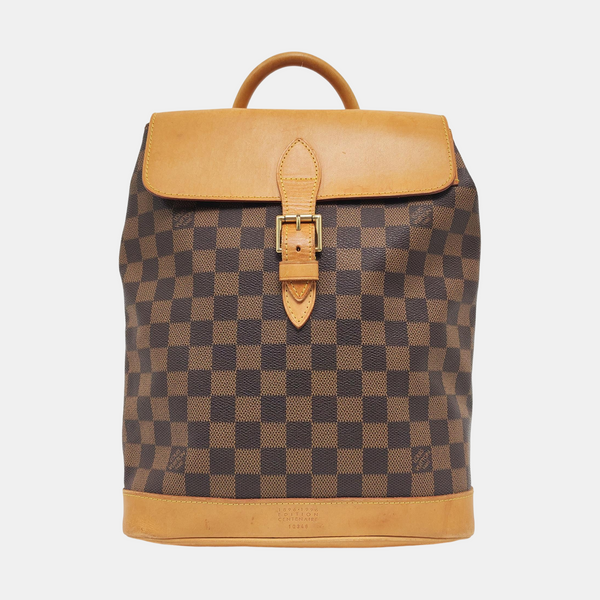 SOHO Damier Ebene Coated Canvas Brown