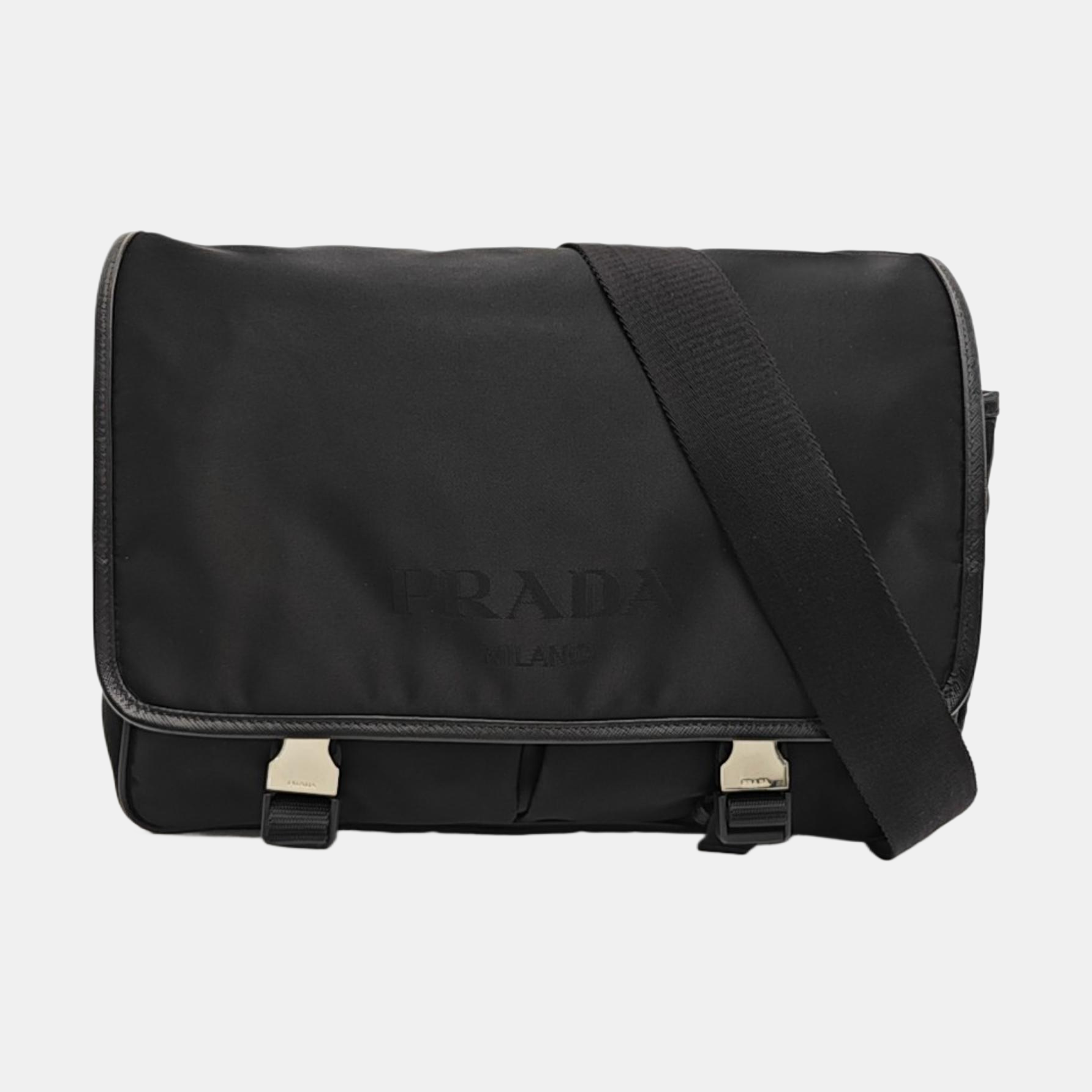 Nylon Shoulder Bag Black